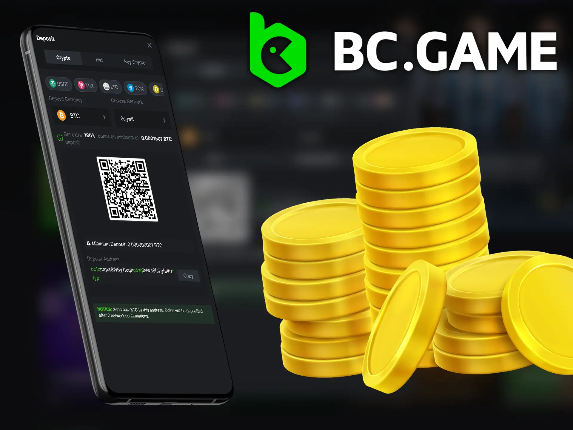 Familiarise yourself with the list of available payment methods for deposits and withdrawals on the BC.Game website.