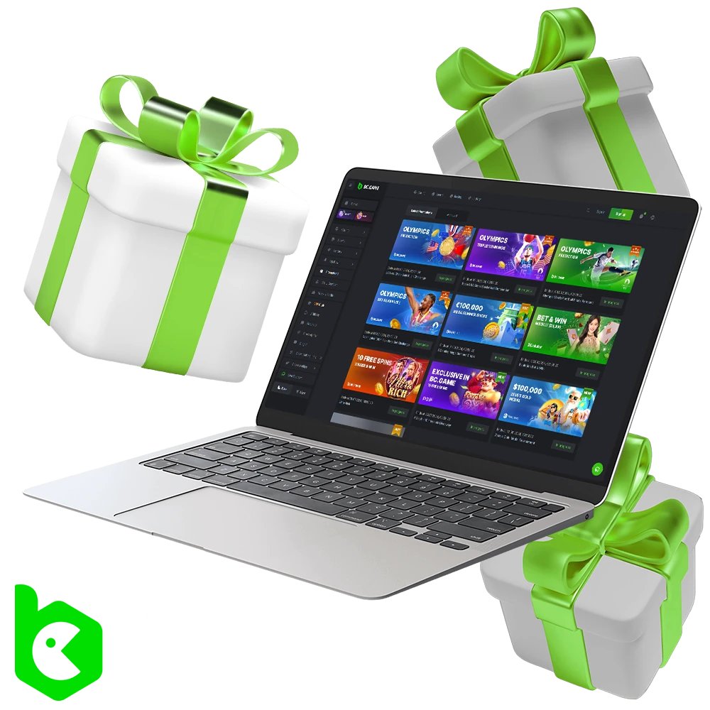 BC.Game offers enticing welcome bonuses and ongoing promotions.