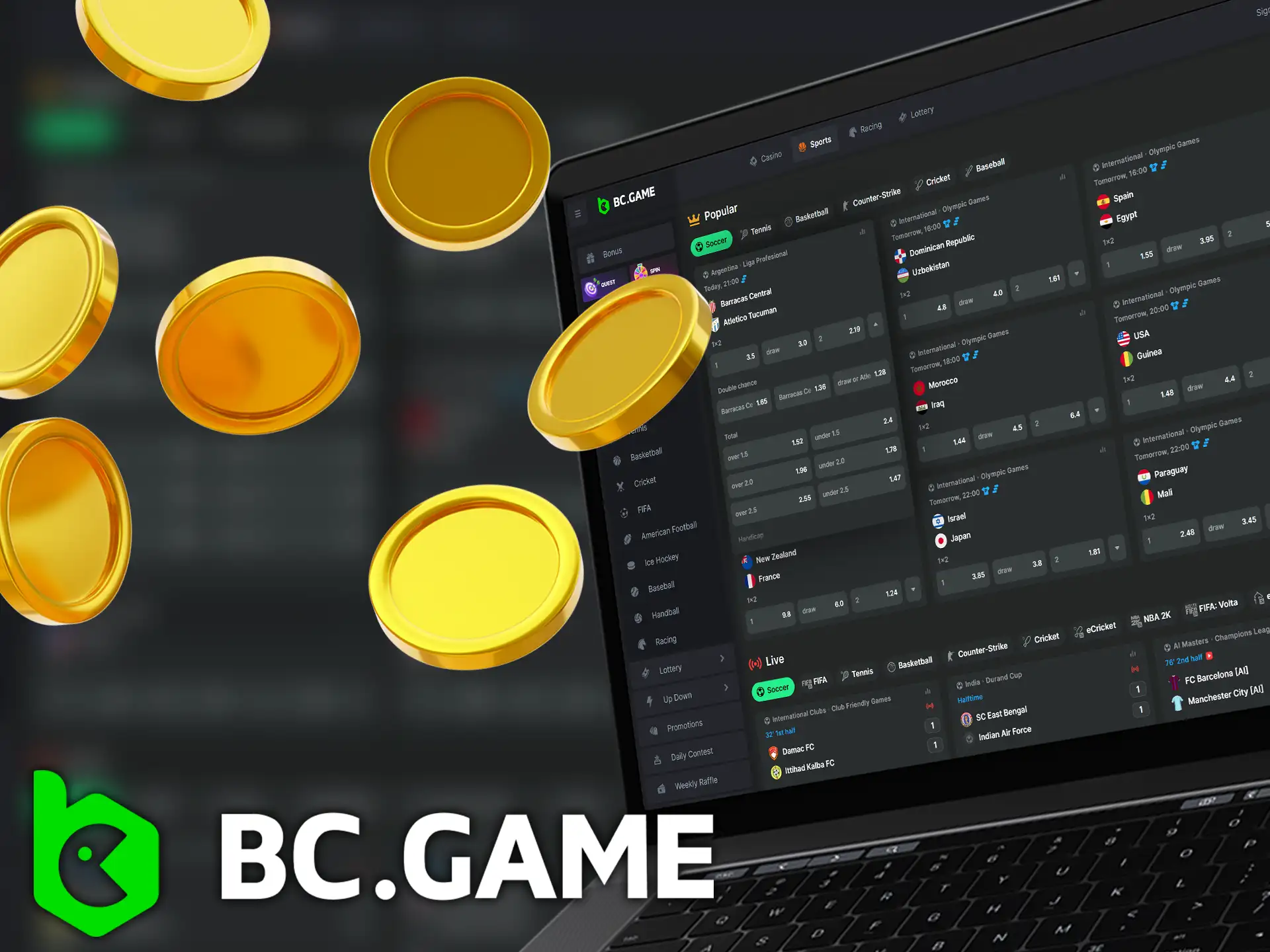 Find out what types of bets the BC.Game platform offers.