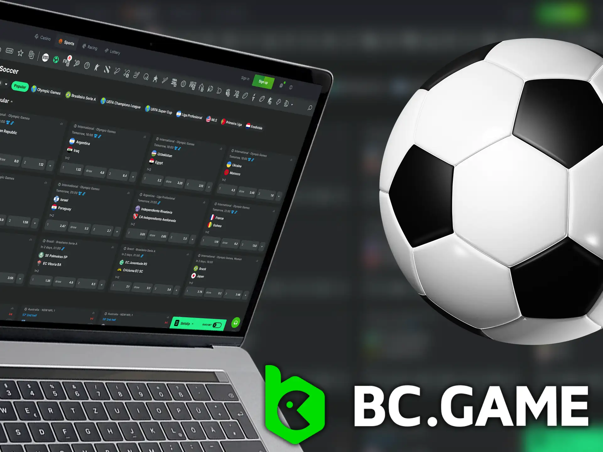 Bet on all your favorite football leagues from around the world at BC.Game.