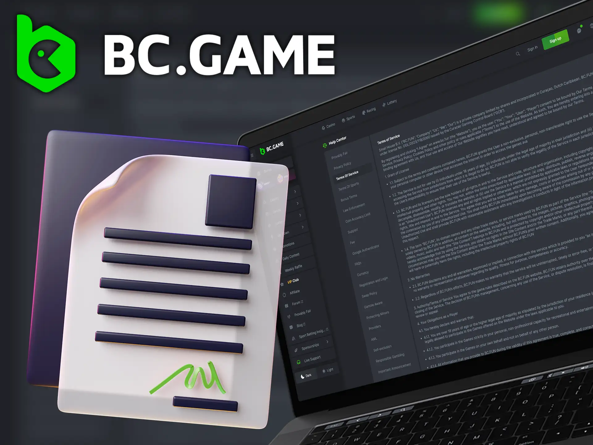 BC.Game stores your data securely and operates licensed.