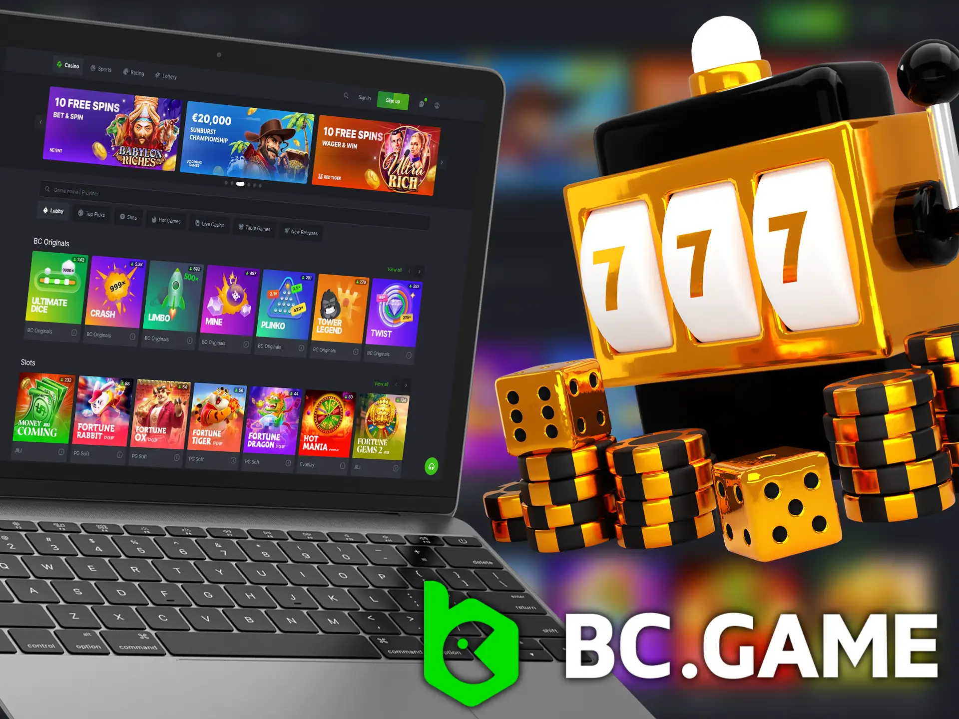 BC.Game has a wide variety of casino games, including slots, table classics, and live dealer experiences.