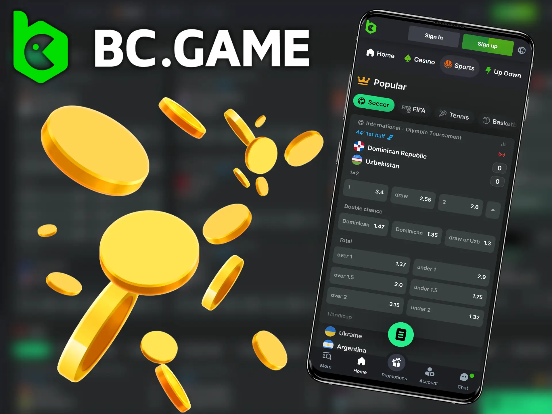 Explore the types of bets available on BC.Game.