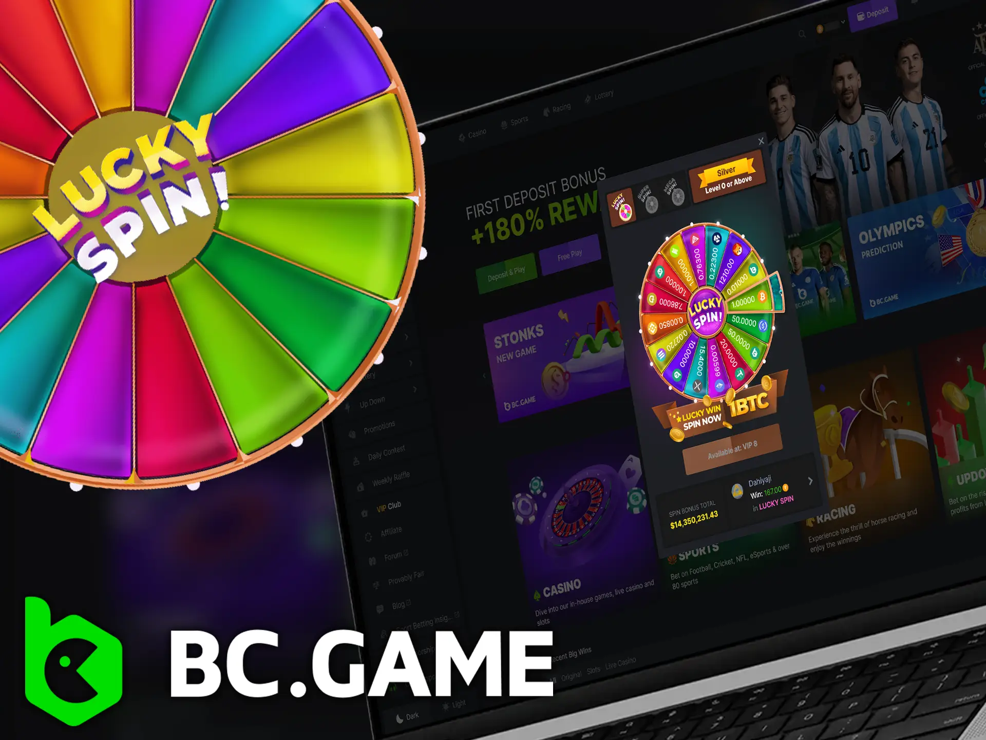 Try your luck at Lucky Wheel on BC.Game.