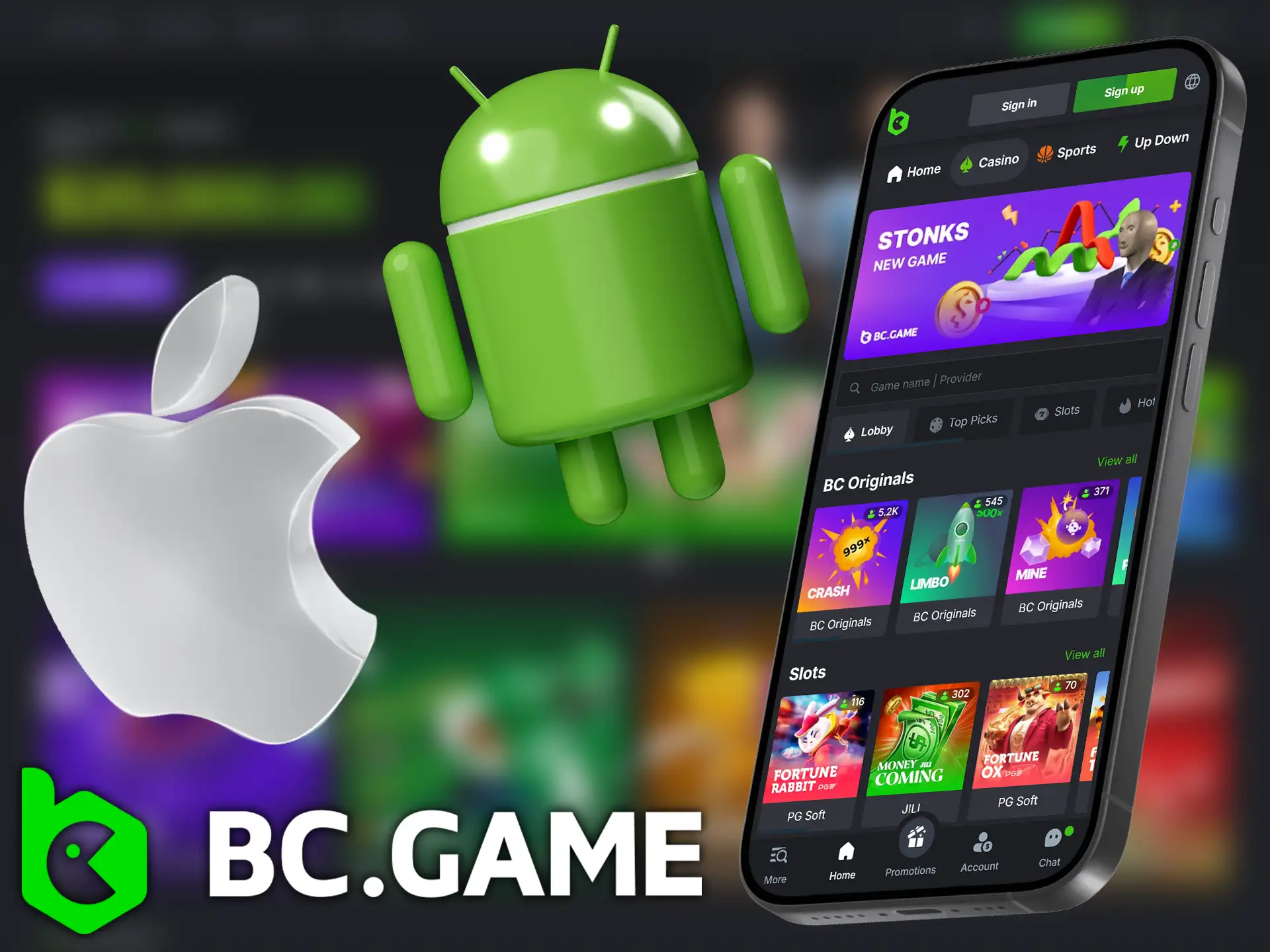 Access BC.Game's entire library of games anytime, anywhere with the mobile app.