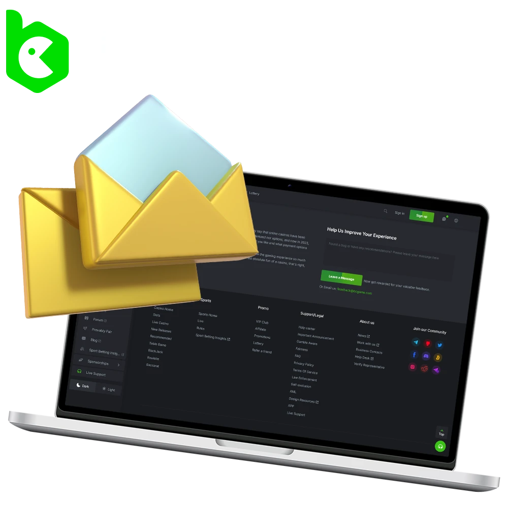 You can contact BC.Game via live chat, email or social media!