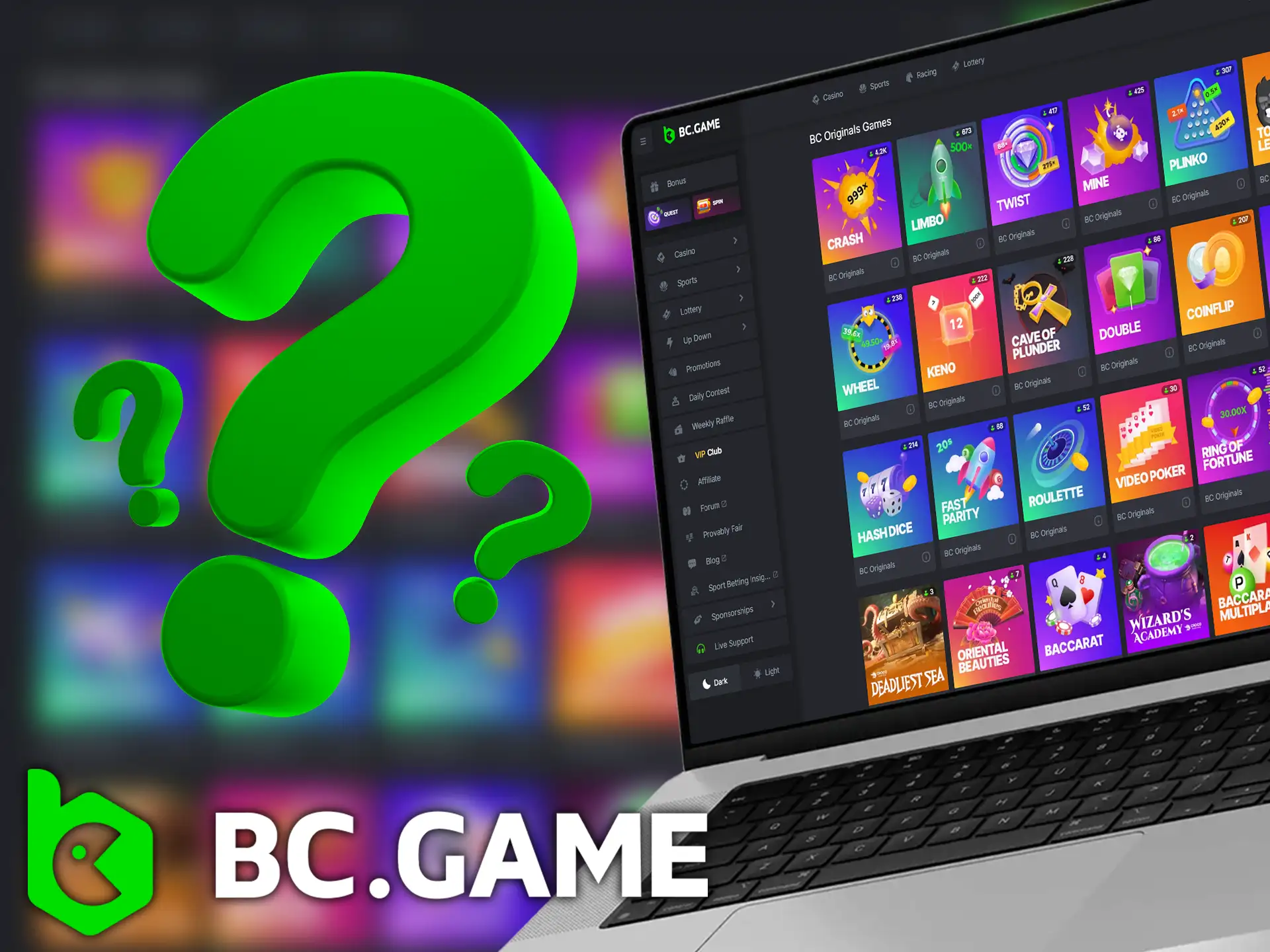 Find your favourite game in the BC Originals section of the BC Game website and start your adventure.