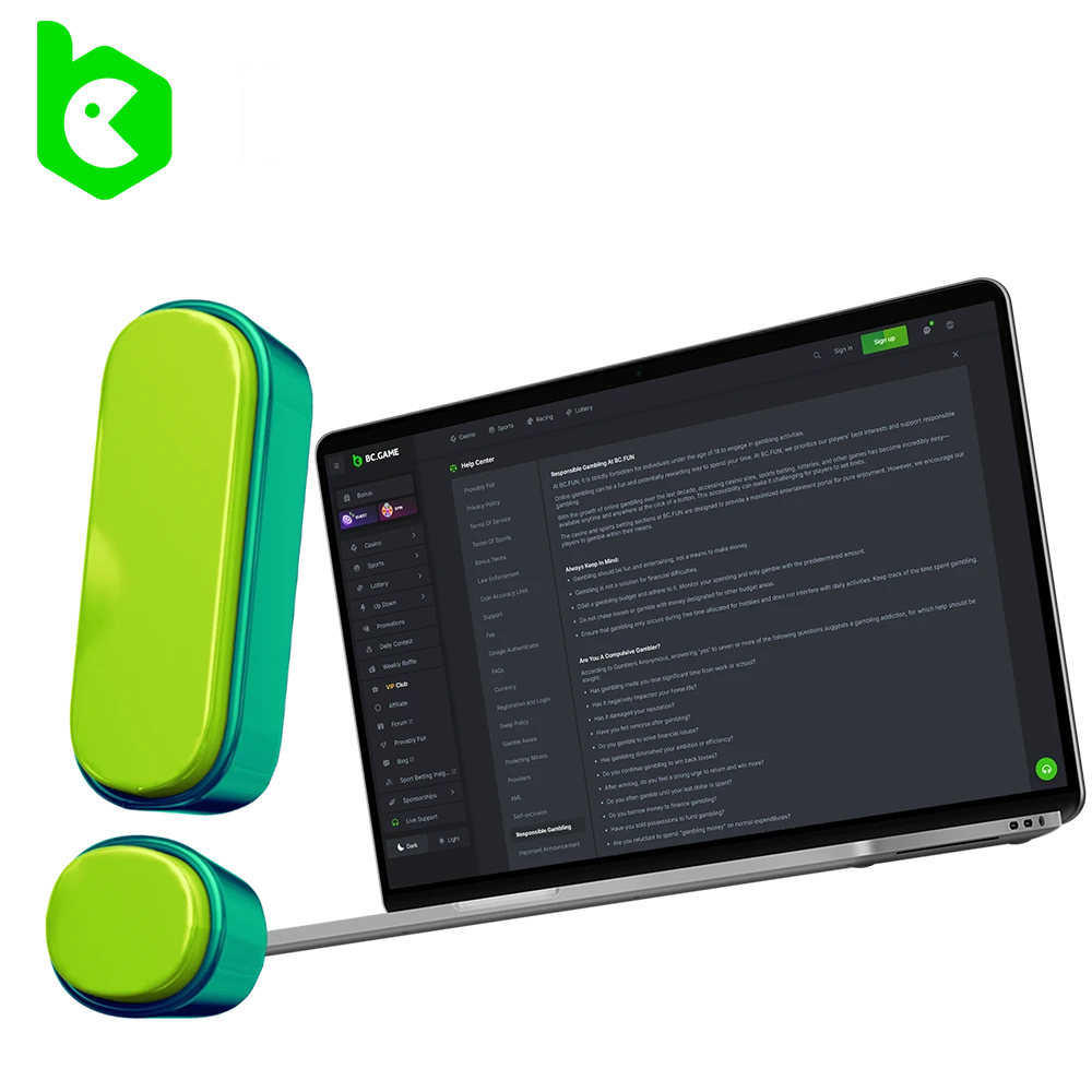 BC.Game promotes responsible gambling, emphasizing that gambling should be viewed as entertainment, not a way to make money.