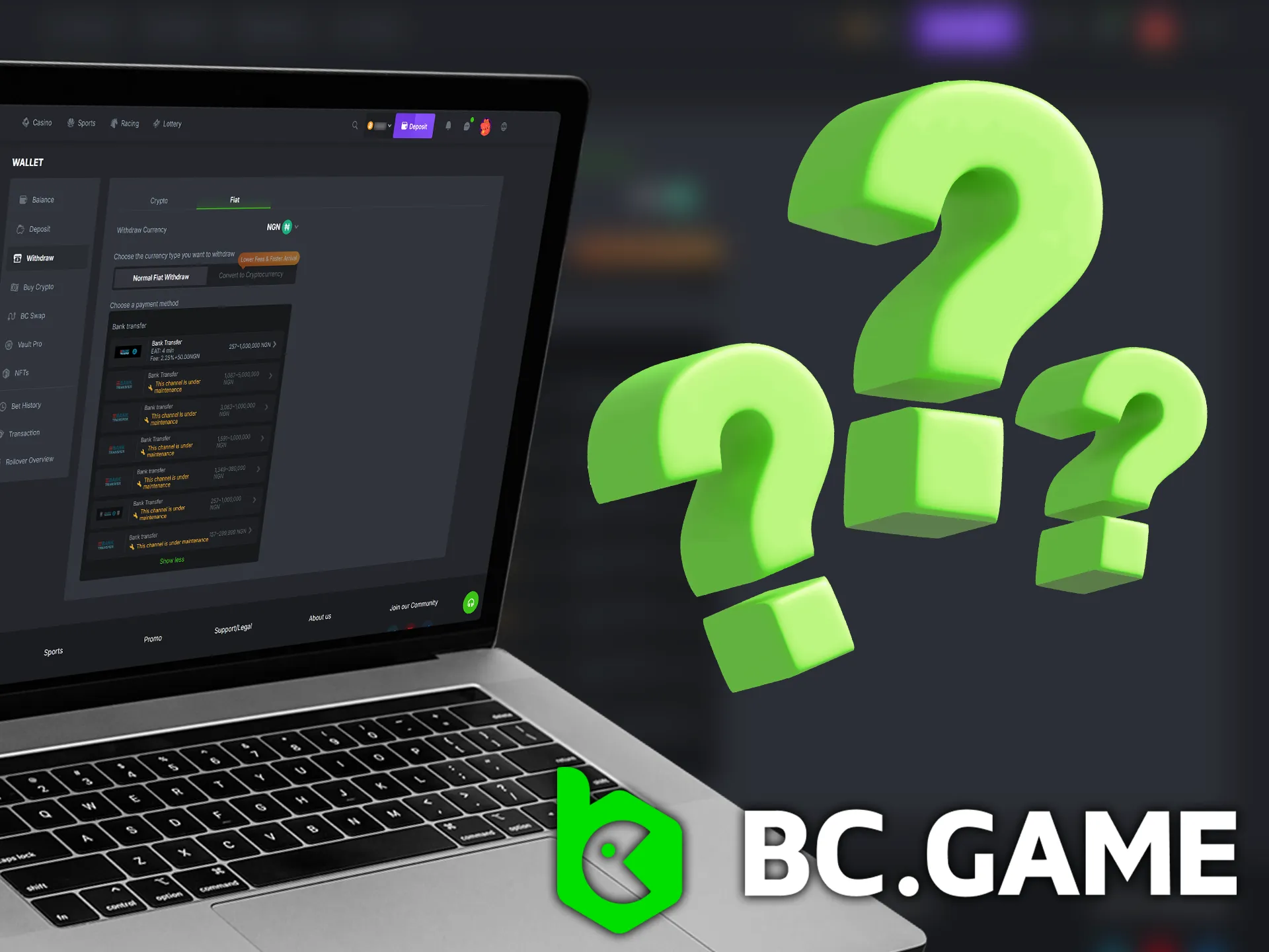 Get tips for troubleshooting common withdrawal problems at BC.Game.