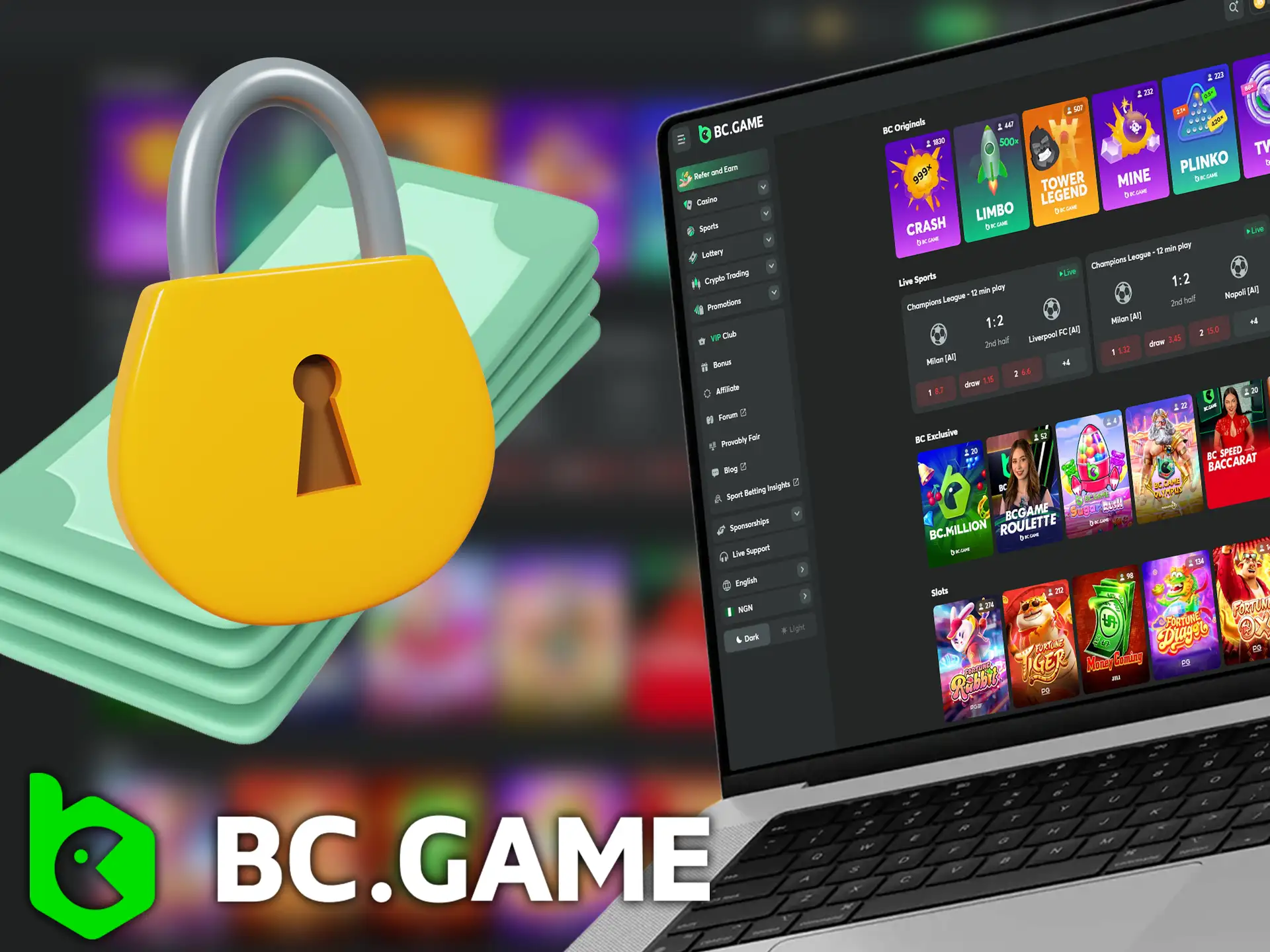 BCD rewards are locked to ensure continued participation in the BC Game, ensure a fair gaming environment and prevent quick withdrawals.