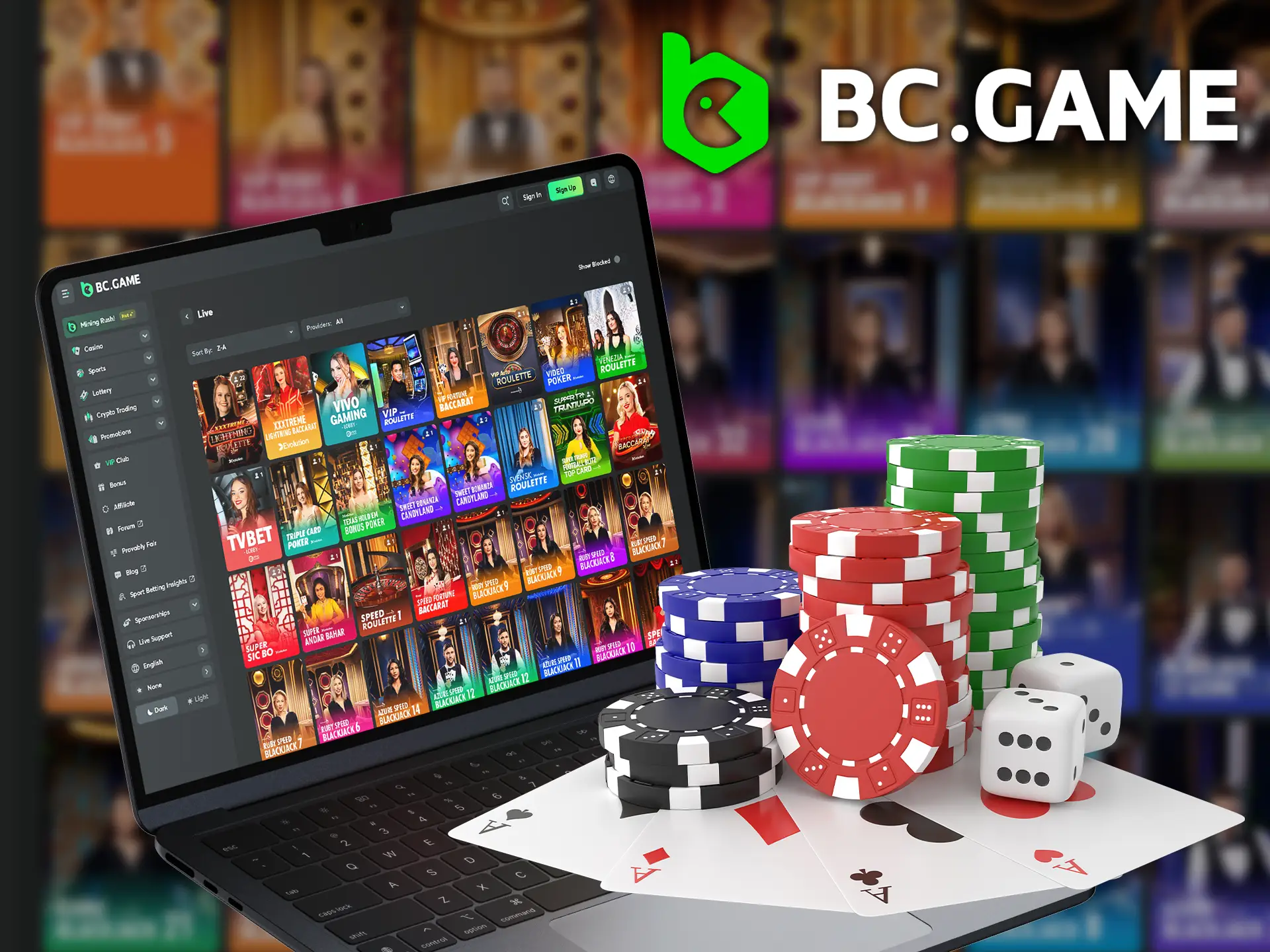 Here are the main differences of the BC Game live casino.