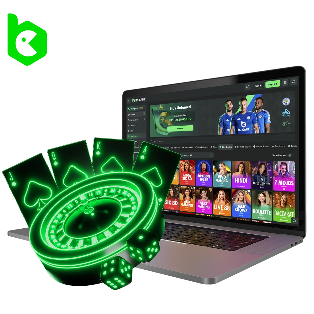 BC Game has a live casino section where you can enjoy many games.