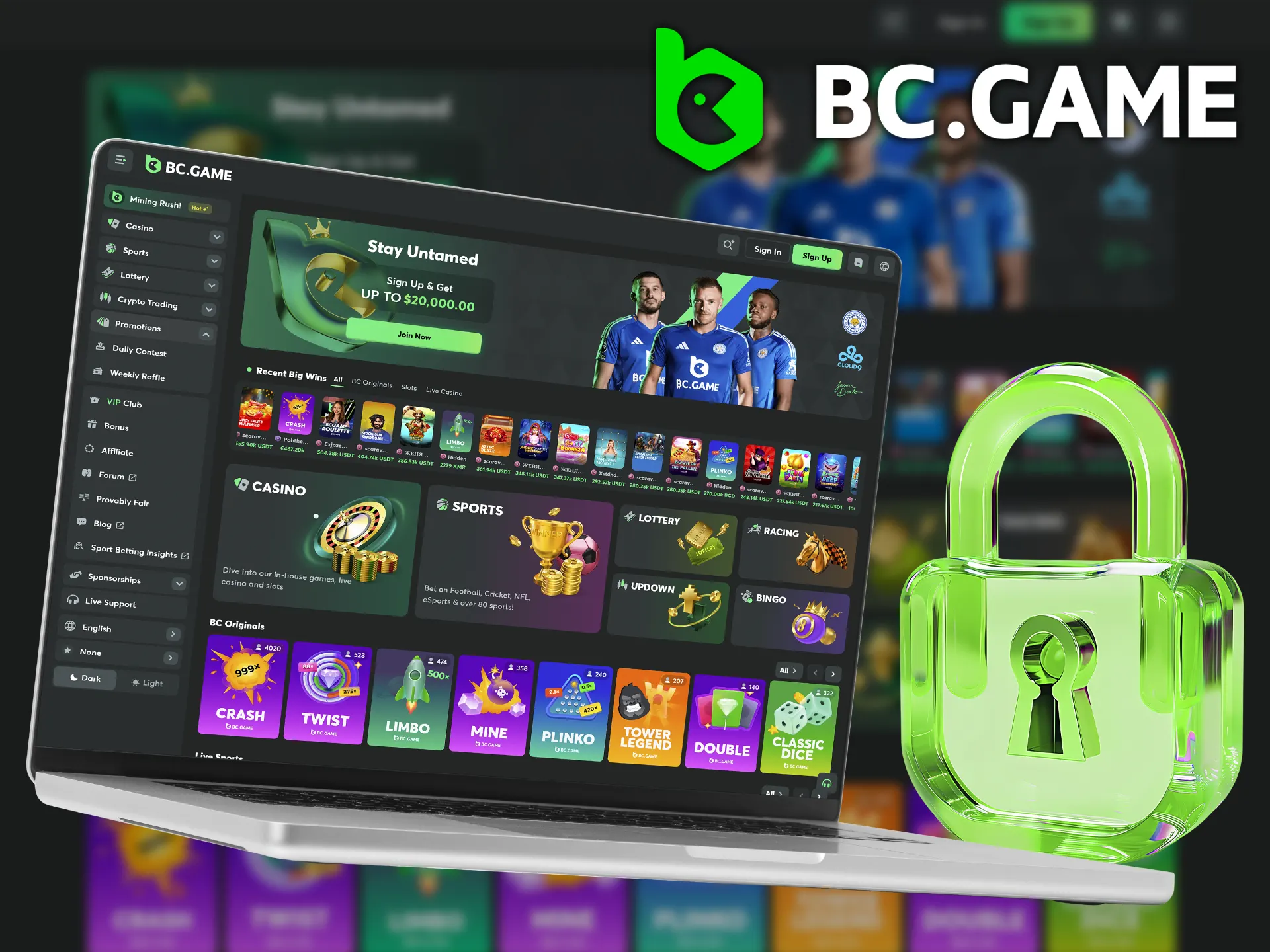 BC Game platform focuses on the safety and security of its clients.