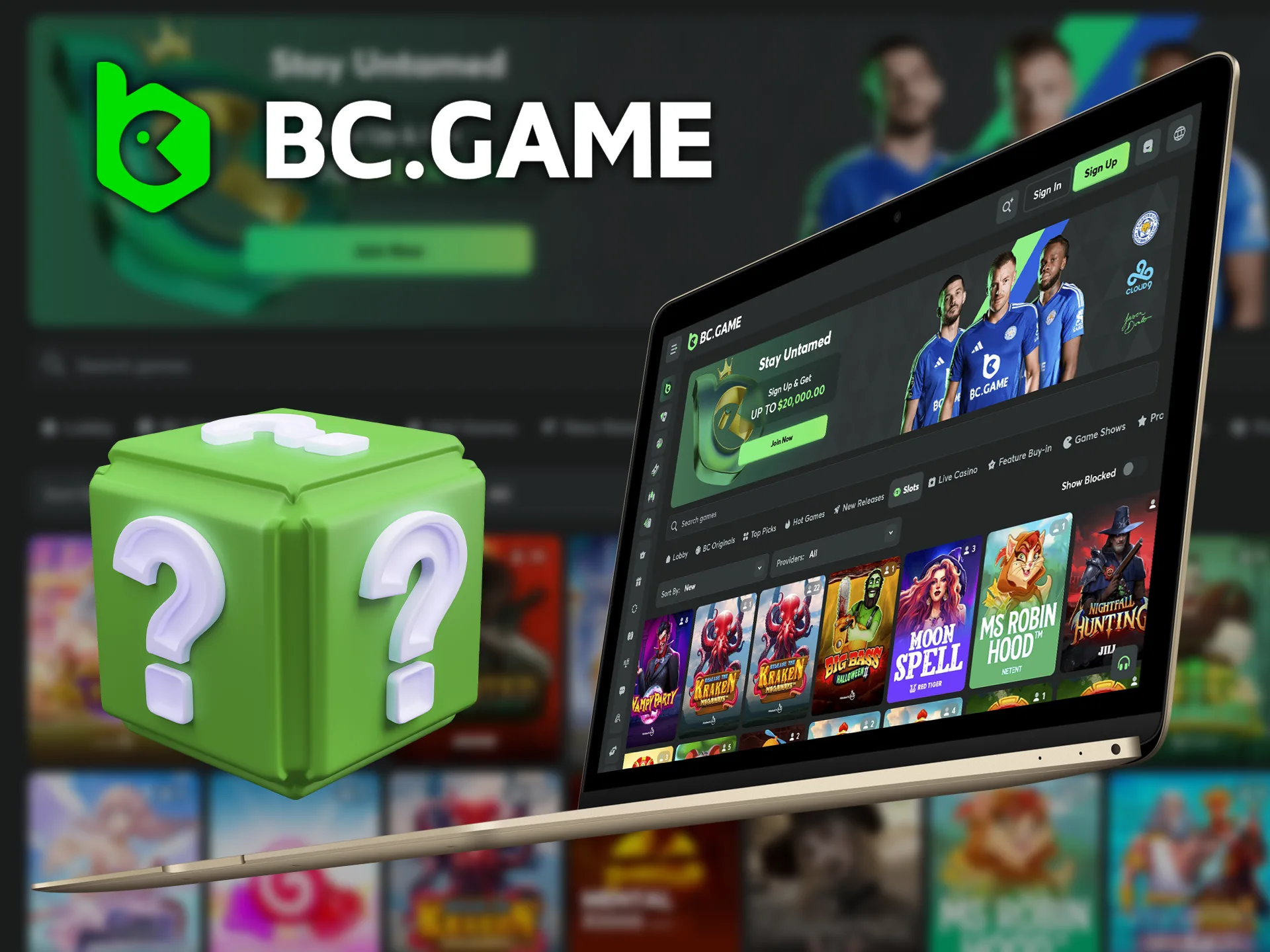 Follow these simple steps to start playing slots at BC Game.