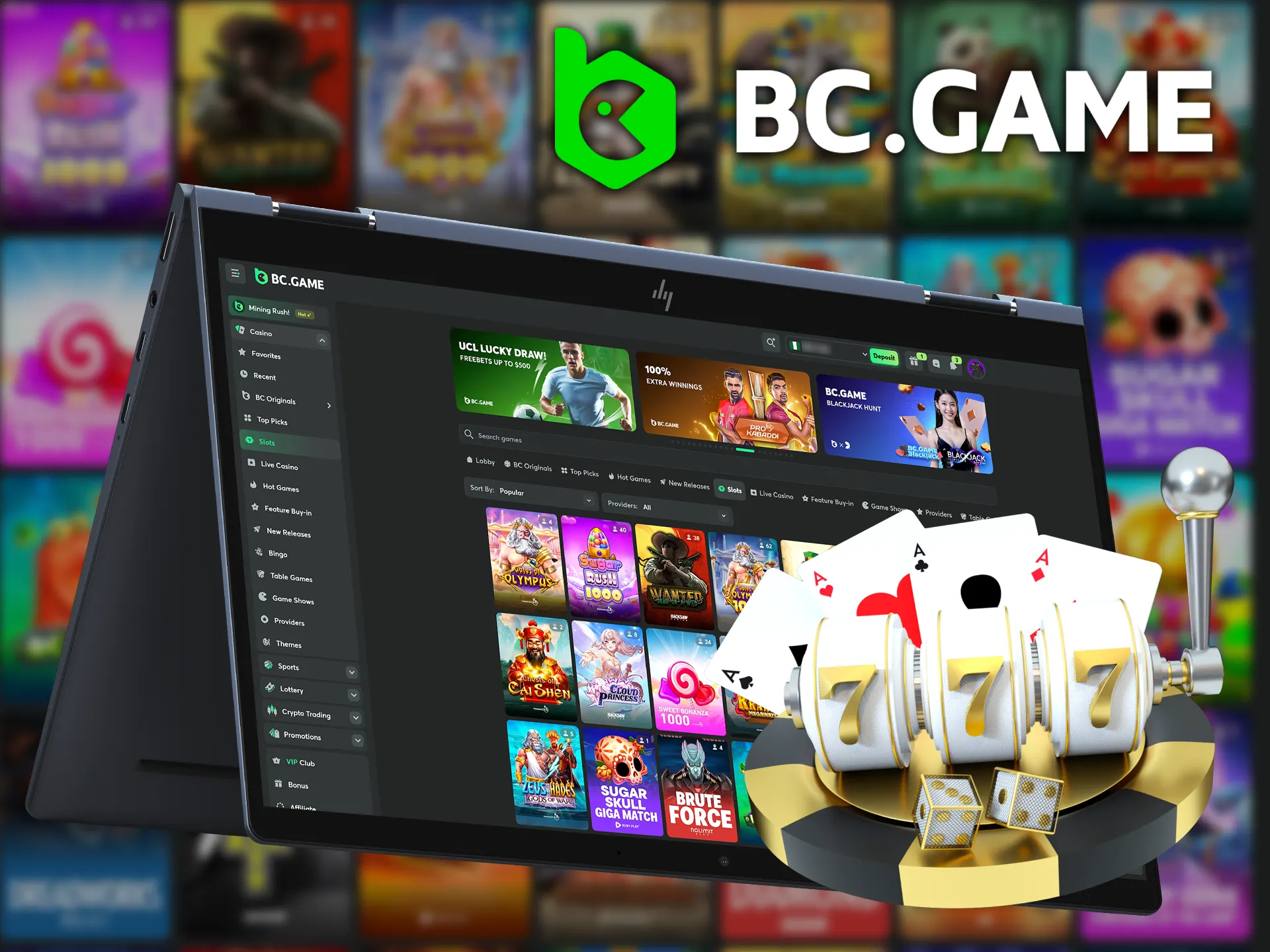 What different types of online slots you will find at BC Game.