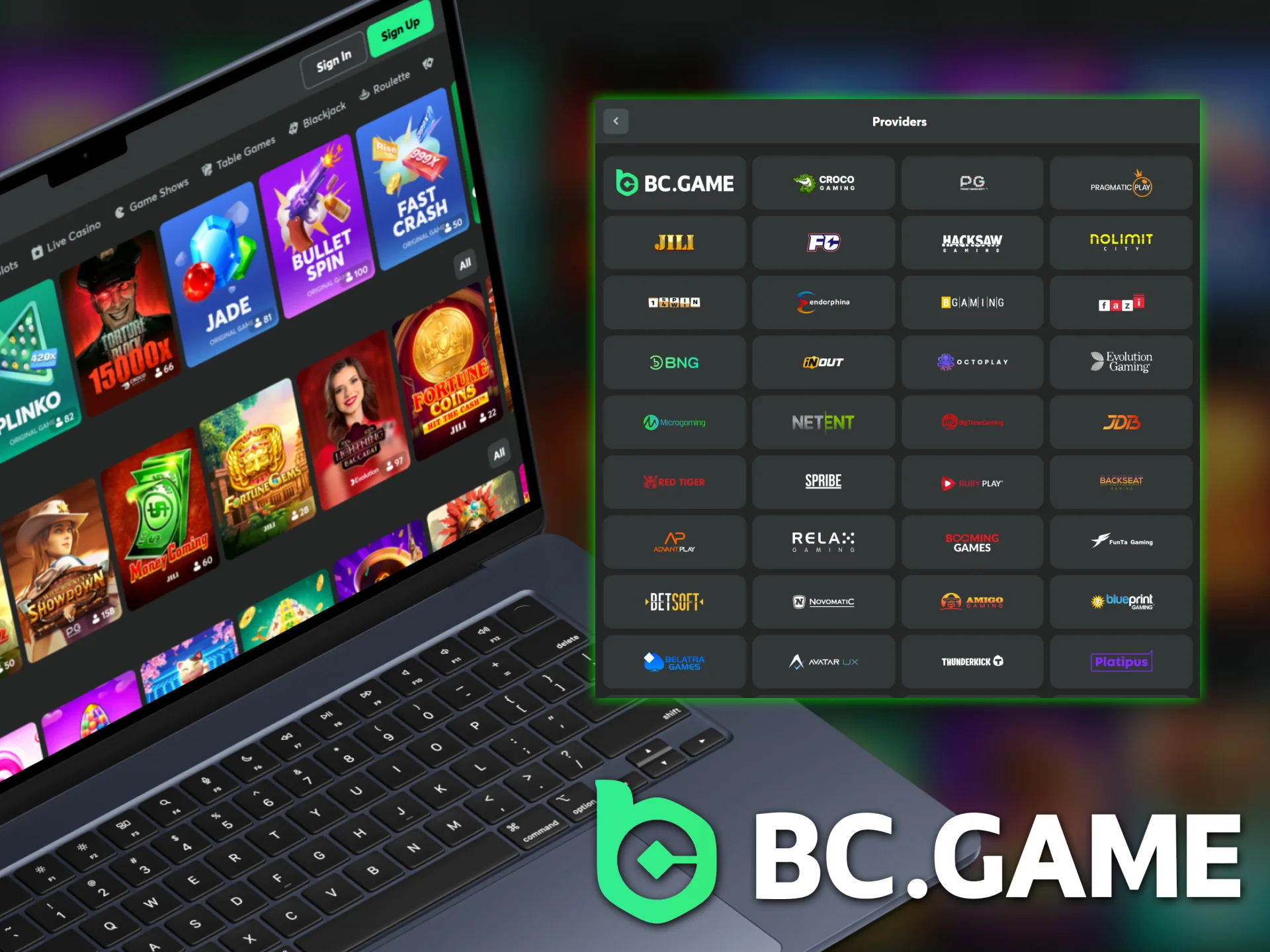 On the BC Game website you will find games only from the most reliable and proven providers.